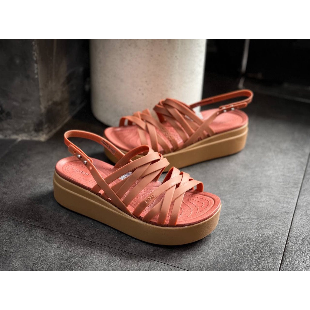 Giày Sandal Nữ Brooklyn Strappy Wedge Chính Hãng Đế Cao 6cm Size 35 36 37 38 39 - Sấu Vui Vẻ