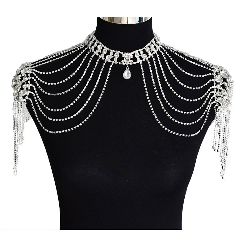 Dây Chuyền Cơ Thể Dài Nhiều Lớp Đính Đá Zircon Thời Trang Sang Trọng Cho Nữ