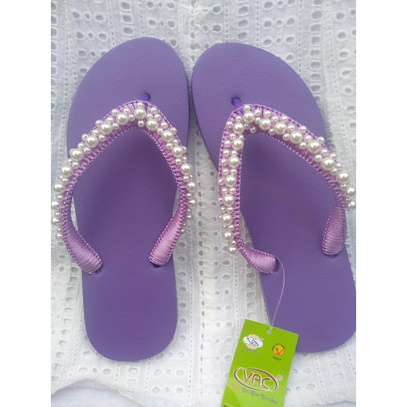 Dép handmade đính hột