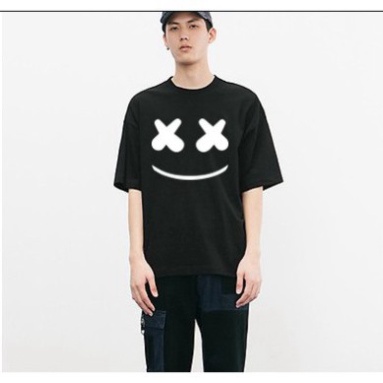 Áo thun nam nữ  tay lỡ unisex form rộng Mặt Cười Hàn Quốc Siêu Đẹp Màu Đen áo phông basic tee mùa hè A55 | BigBuy360 - bigbuy360.vn