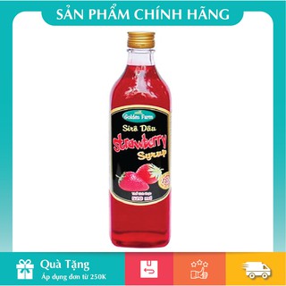 [HÀNG CHÍNH HÃNG] Siro Dâu Golden Farm - Giải Khát 520ml