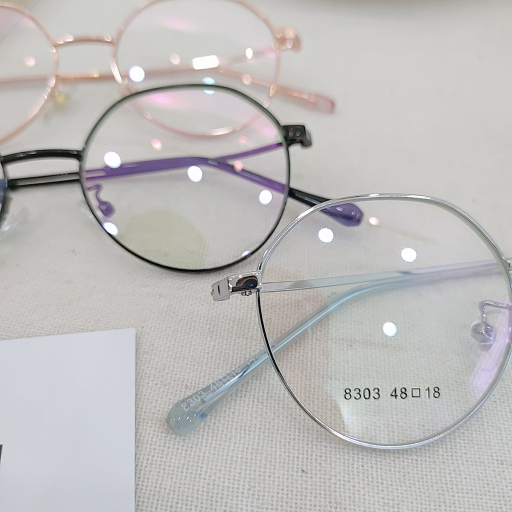 Gọng kính kim loại nửa lục giác nửa tròn đẹp xịn Kami Nachi 8303 - Phụ kiện thời trang