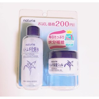 Set Toner + Gel dưỡng Mini Ý Dĩ Naturie Hatomugi