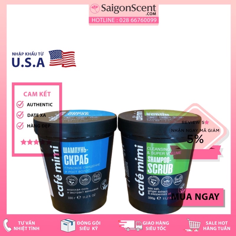 Dầu Gội Tẩy Tế Bào Chết Da Đầu Café Mimi Shampoo Scrub