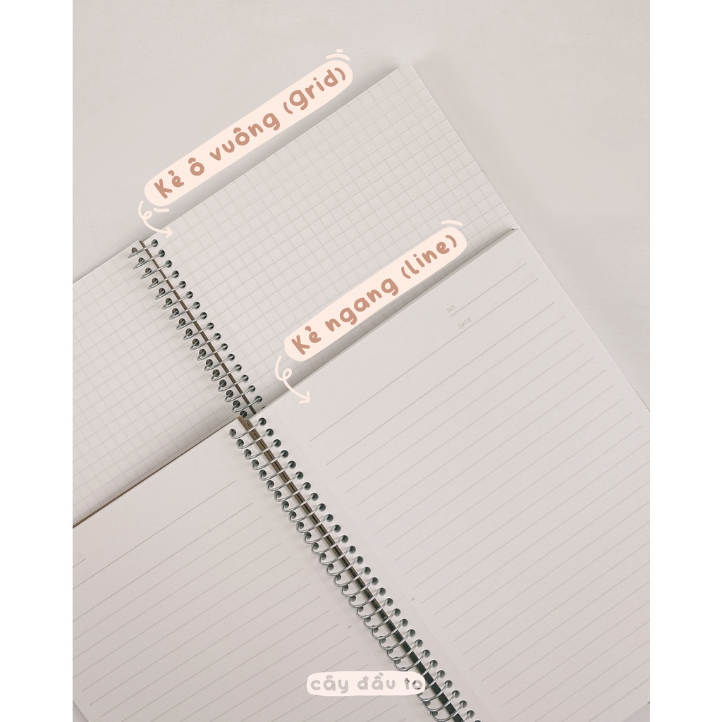 Sổ Lò Xo Ghi Chép Cao Cấp 80-160 Trang Maruman Spiral Note Nhật Bản Cây Đầu To