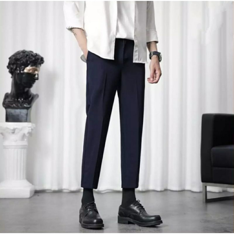 Quần Tây Âu Nam VINETO Màu Xanh Coban CAO CẤP, Vải Chống Nhăn Dáng Ôm Côn Ống QA02 | BigBuy360 - bigbuy360.vn