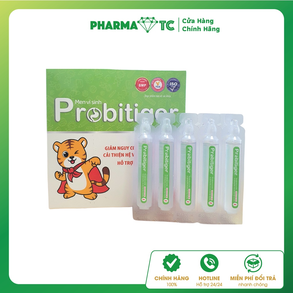 Men vi sinh Probitiger, giảm rối loạn tiêu hóa, tăng miễn dịch cho bé - Hộp 20 ống 10 ml - PharmaOTC