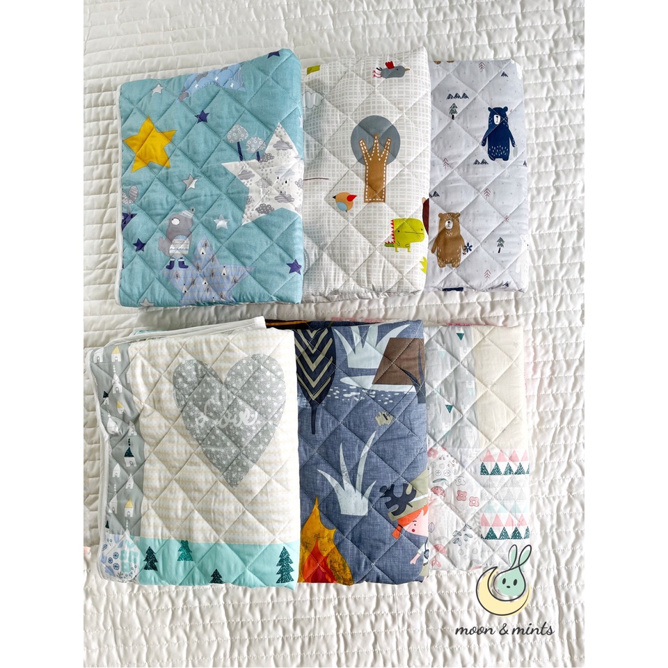 Tấm lót chống thấm cao cấp Cotton Satin Hàn Quốc 4 lớp cho bé