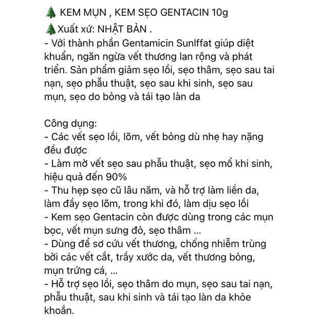 Kem sẹo nhật 10g