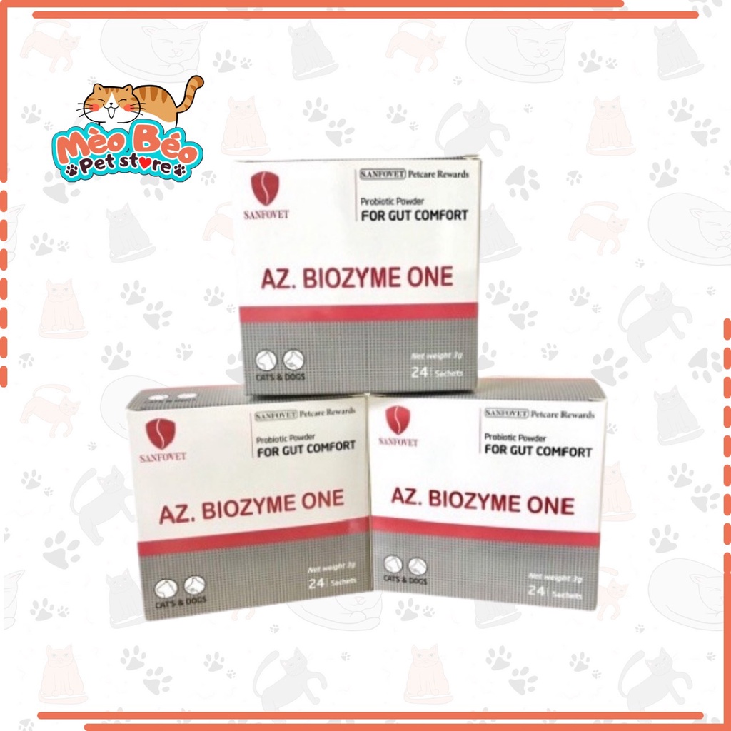 Men tiêu hoá chó mèo cao cấp AZ.BIOZYM ONE bổ sung lợi khuẩn, hỗ trợ tiêu hoá - gói 3g