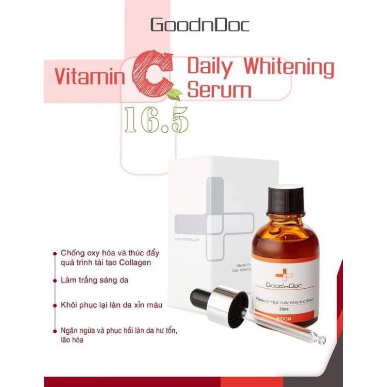 [CHÍNH HÃNG] SERUM VITAMIN C LÀM MỜ THÂM NÁM, SÁNG DA GOODNDOC