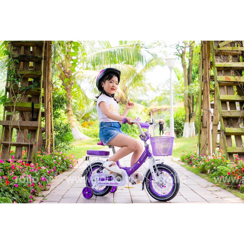Xe đạp trẻ em 💕𝑭𝑹𝑬𝑬𝑺𝑯𝑰𝑷💕 Xe đạp TOTEM AG 14inch cho bé gái [CHÍNH HÃNG]
