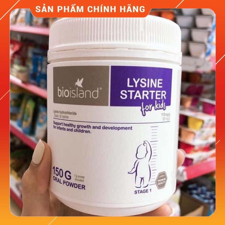 Bột BIOISLAND LYSINE STARTER FOR KIDS 150 gr 🔥𝐍𝐄𝐖🔥 hỗ trợ Tăng Chiều Cao cho bé shopnguyenanh88