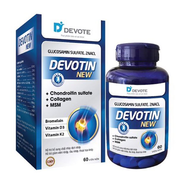 Devotin New, hỗ trợ bổ sung chất nhầy dịch khớp, sụn khớp (60 viên)