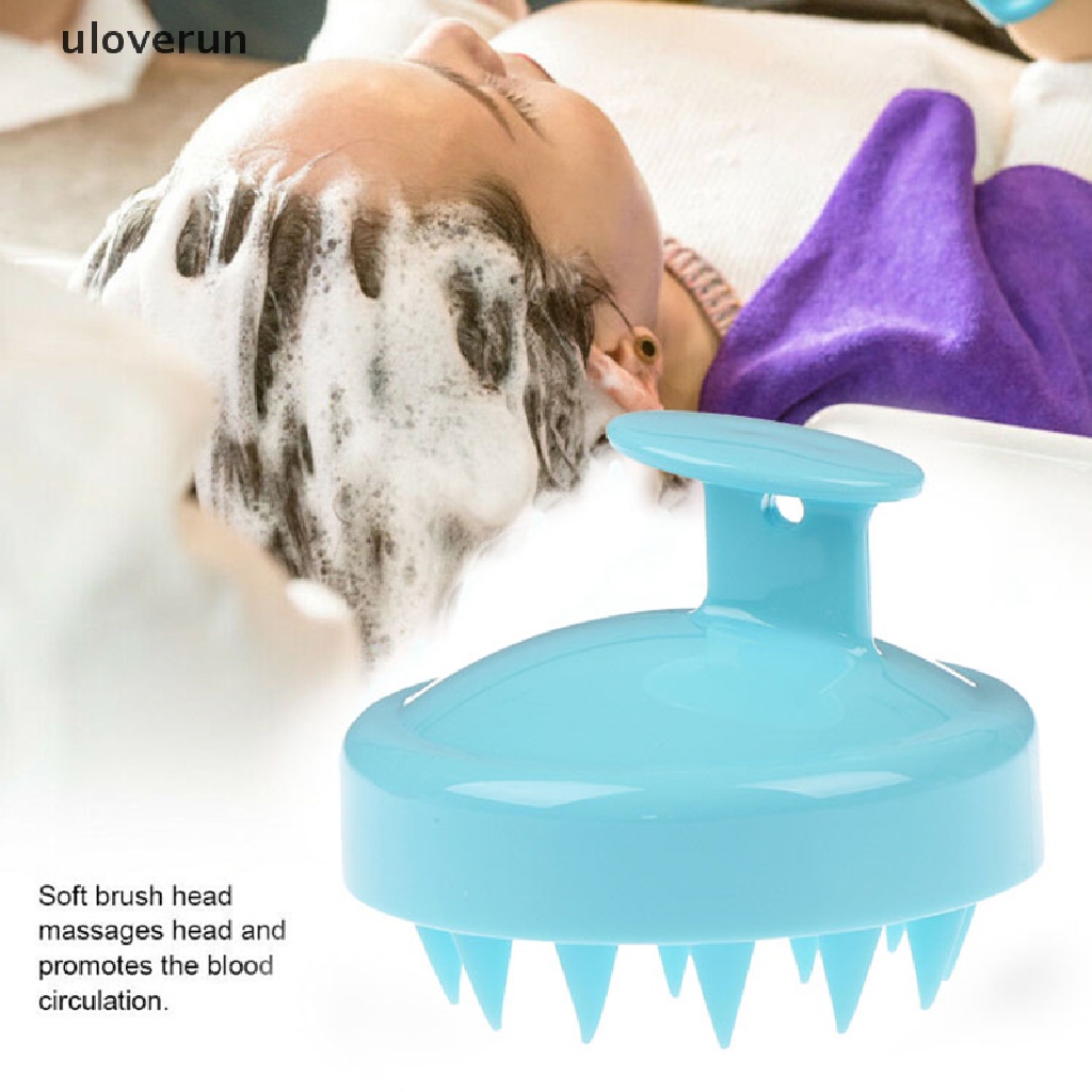 Uloverun 1 Lược Gội Đầu Mát Xa Da Đầu Bằng Silicone Tiện Dụng