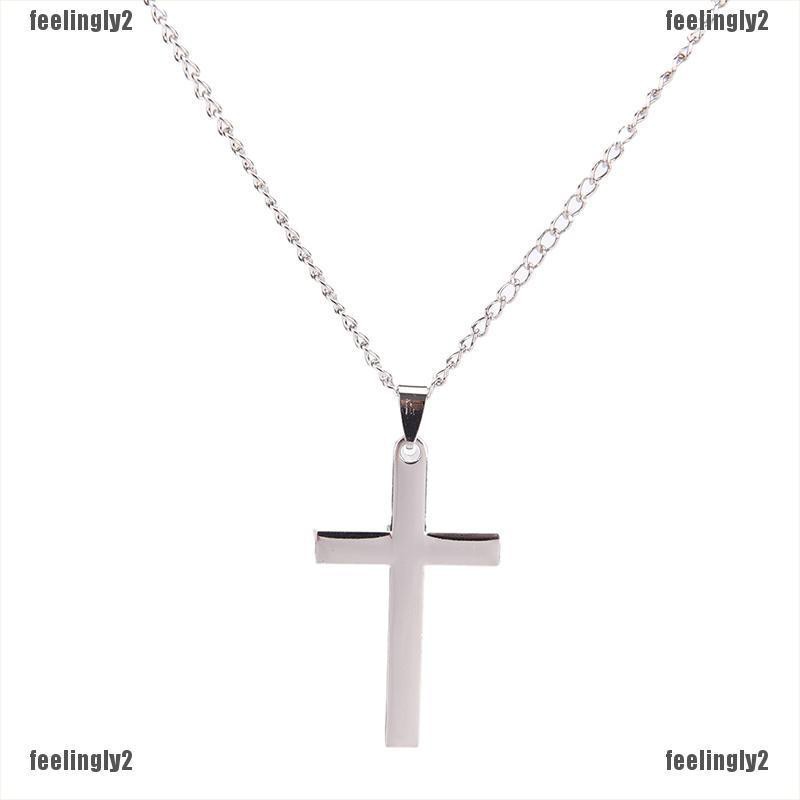 Chuỗi vòng cổ chữ thập màu đen bóng