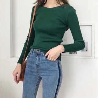 HÀNG SẴN_Áo Len Gân Cổ Thuyền