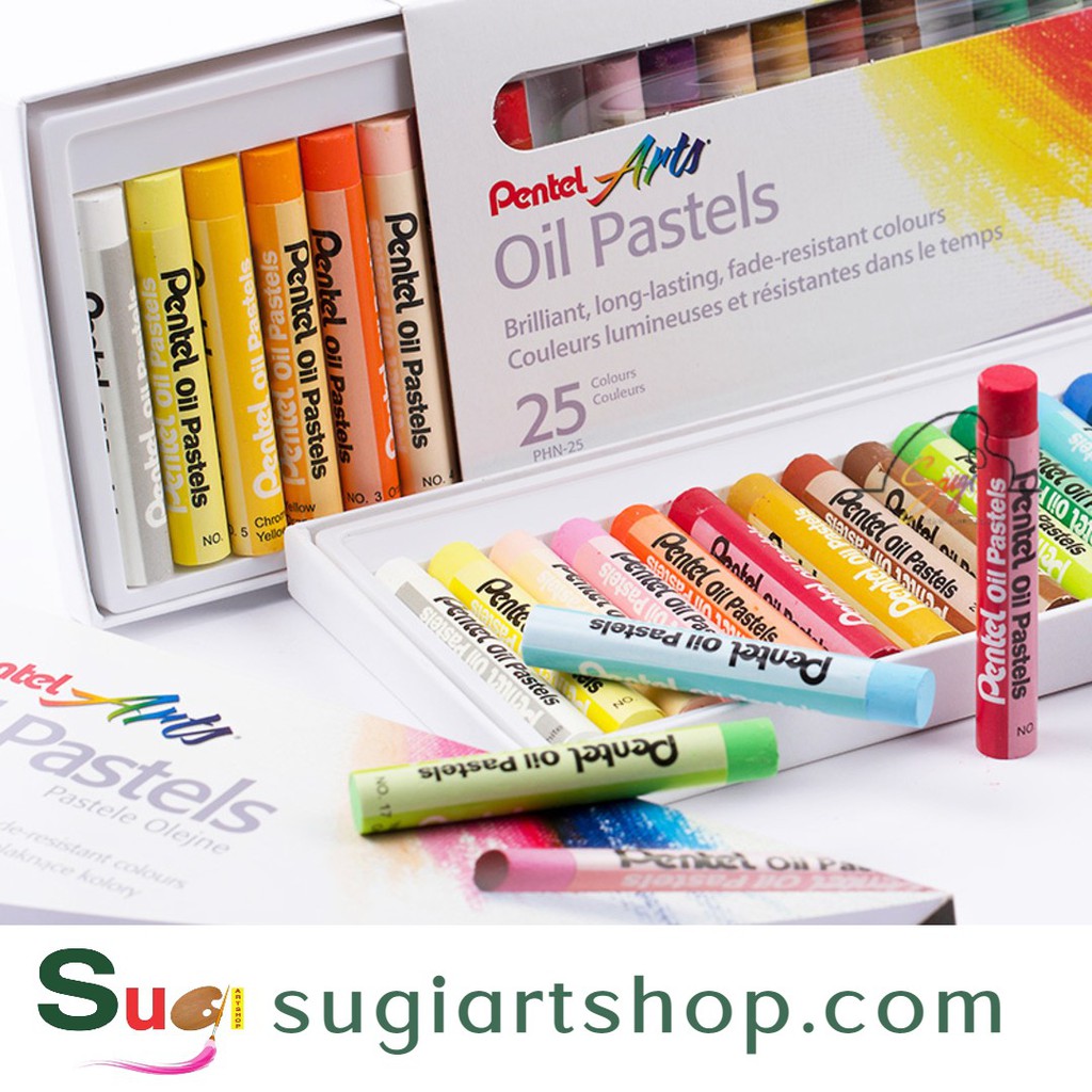 [SUGI ART SHOP] Sáp Dầu Pentel Oil Pastel 12/1625/36/50 Màu