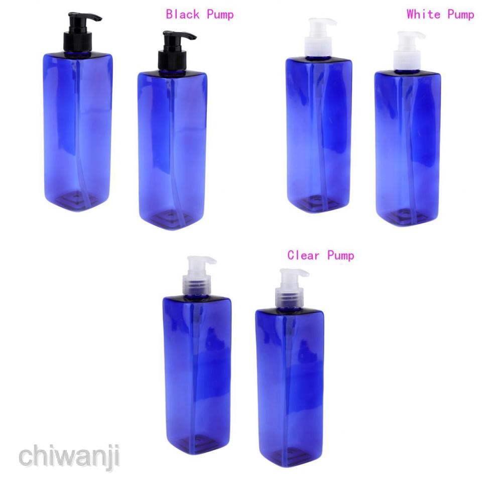 (hàng Mới Về) Set 2 Chai Rỗng 500ml Dùng Để Đựng Dầu Gội / Sữa Tắm Đa Năng Tiện Dụng