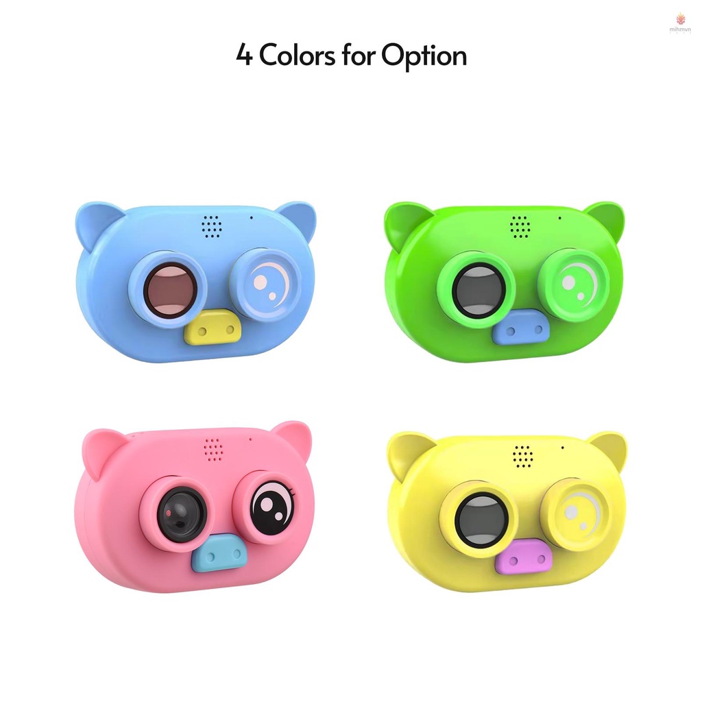 Máy quay phim kỹ thuật số 1080P có vỏ silicon mềm màn hình lớn 2 inch kèm dây treo cho bé
 | BigBuy360 - bigbuy360.vn