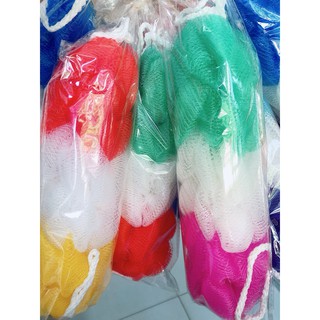 Bông tắm dài nhiều màu sắc loại 15k