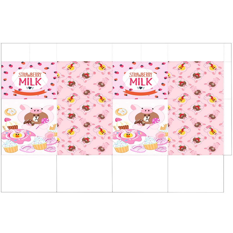 Hộp quà gấu brown thỏ cony vịt sally HQSI6 hộp quà hộp sữa cute hộp dễ thương hoạt hình 18*10*10cm