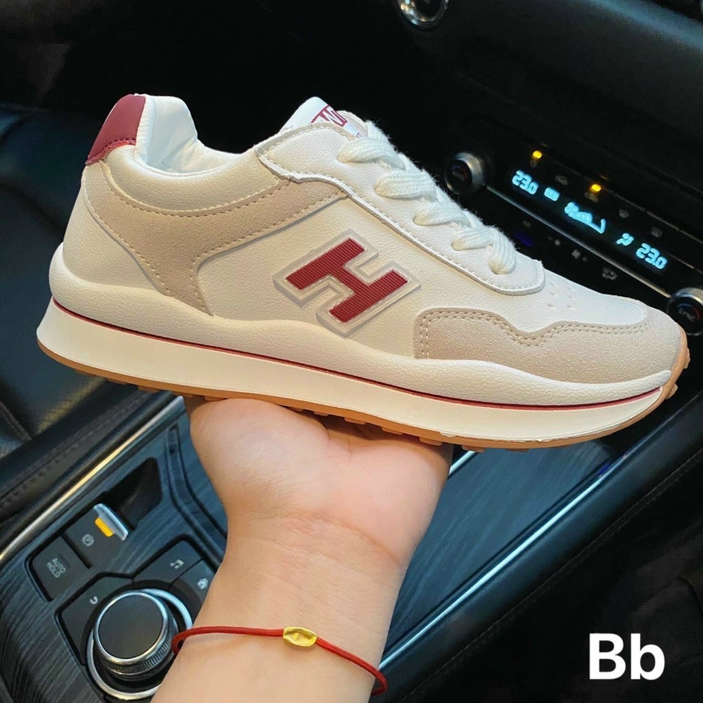 HOT FORM BÉ ĐẶT TĂNG 1 SIZE GIÀY THỂ THAO CHỮ H ĐẾ CAO DA MỀM ÊM CHÂN SIÊU HOT