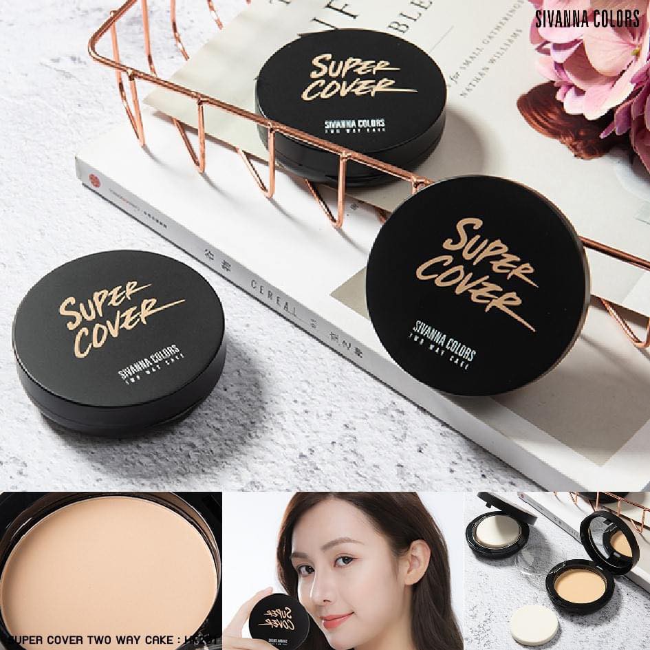 Phấn Phủ Nén Chống Nắng SPF15 Sivanna Colors Super Cover (HF201)