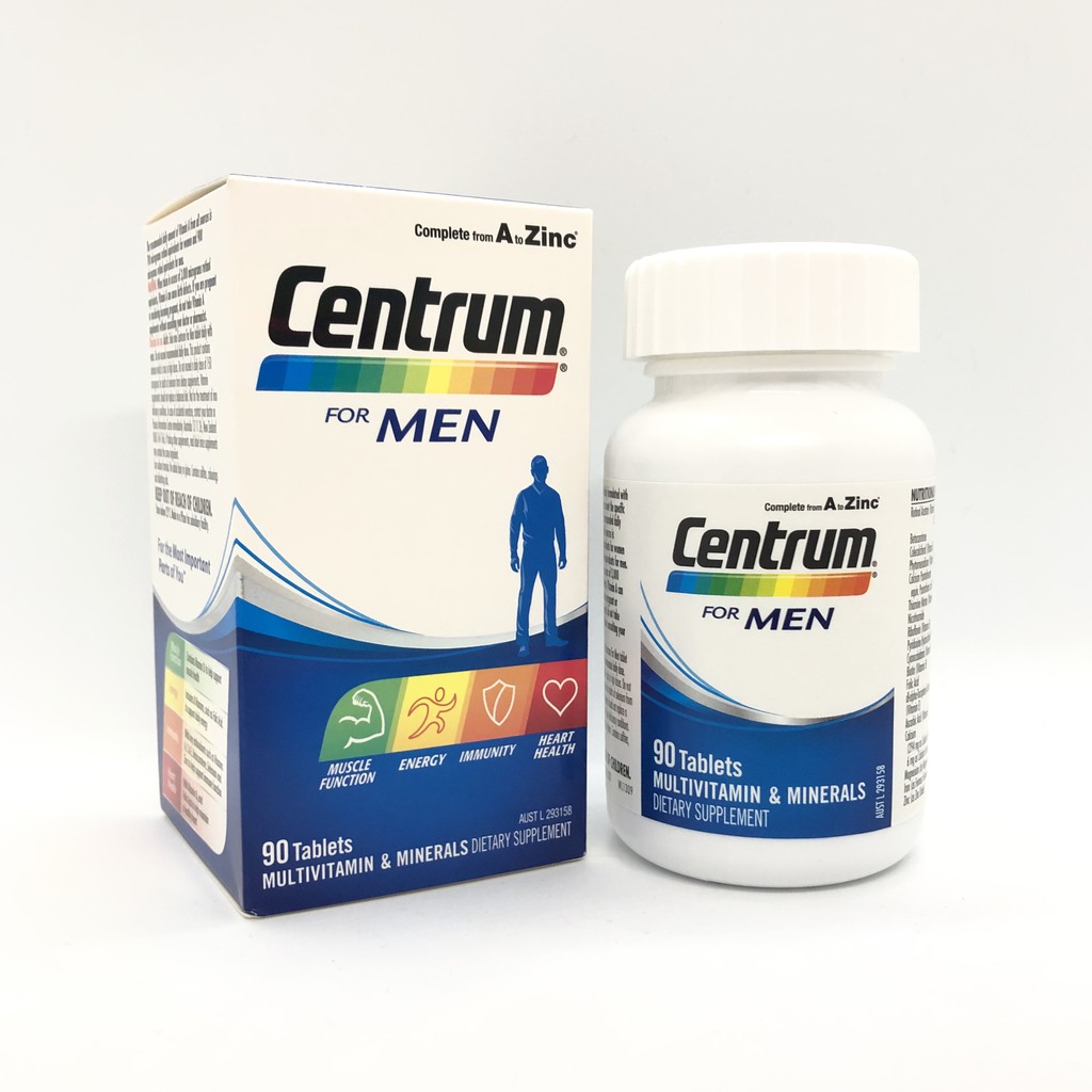 Viên uống Vitamin tổng hợp Centrum 90 viên chính hãng Úc dành cho nam & nữ | Thế Giới Skin Care