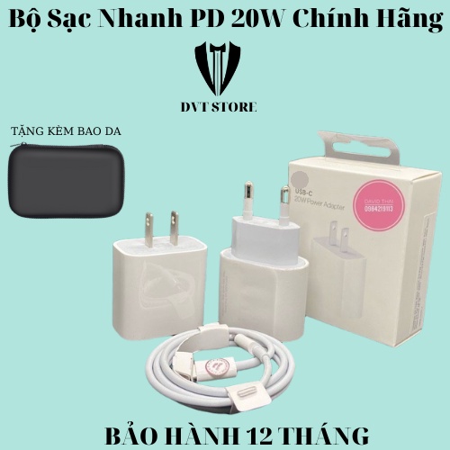 BỘ SẠC NHANH 20W - SẠC NHANH CHUẨN PD CHO CÁC DÒNG MÁY 12-13