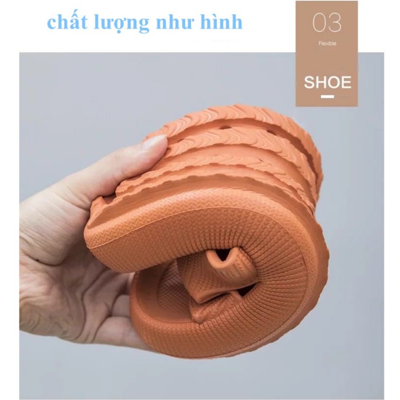 Dép Thông Hơi Bánh Mì Độn Đế 4cm Siêu Nhẹ Chống Trượt Kiểu Nhật Chất Lượng Tốt