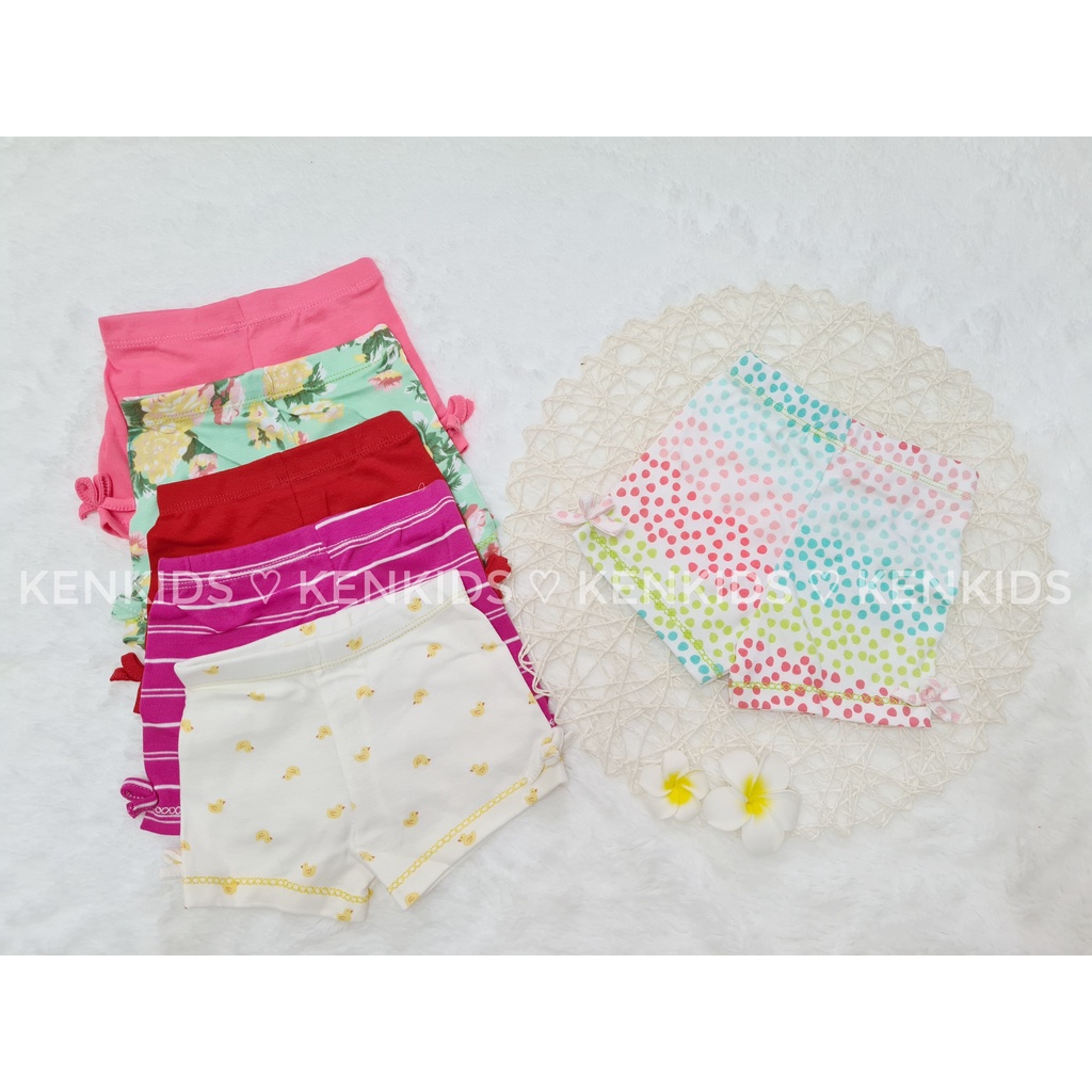 SET 3 Quần Short / quần đùi thun phối nơ cho bé gái BABY WEAR (0-12 tháng)