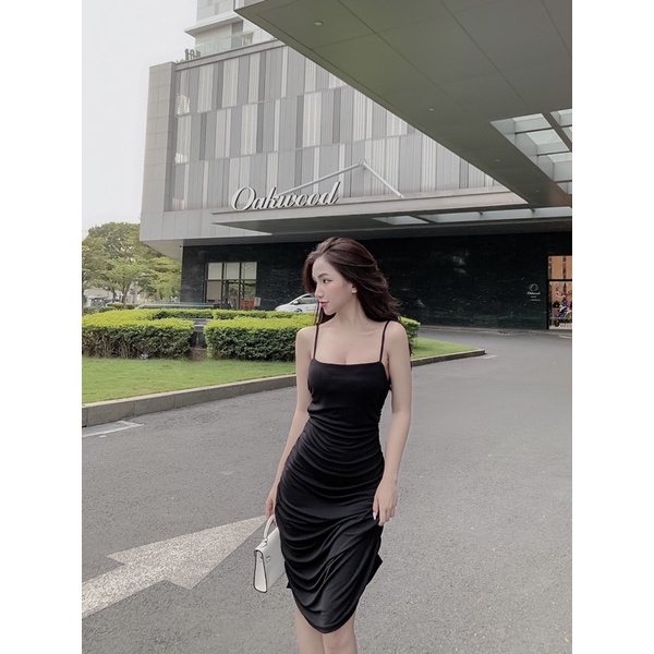 Đầm Midi Ôm Nhún Sườn Yoona