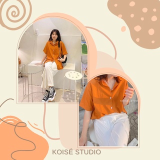 [HÀNG THIẾT KẾ - KOISÉ STUDIO] ÁO SƠ MI MÀU CAM CHÁY FORM RỘNG