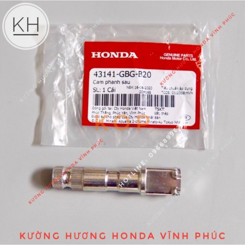 Cam phanh sau xe dream , wave nhỏ ( trục quả đào sau Mã: 43141GBG-B20 ) Chính hãng Honda Việt Nam (-10%)