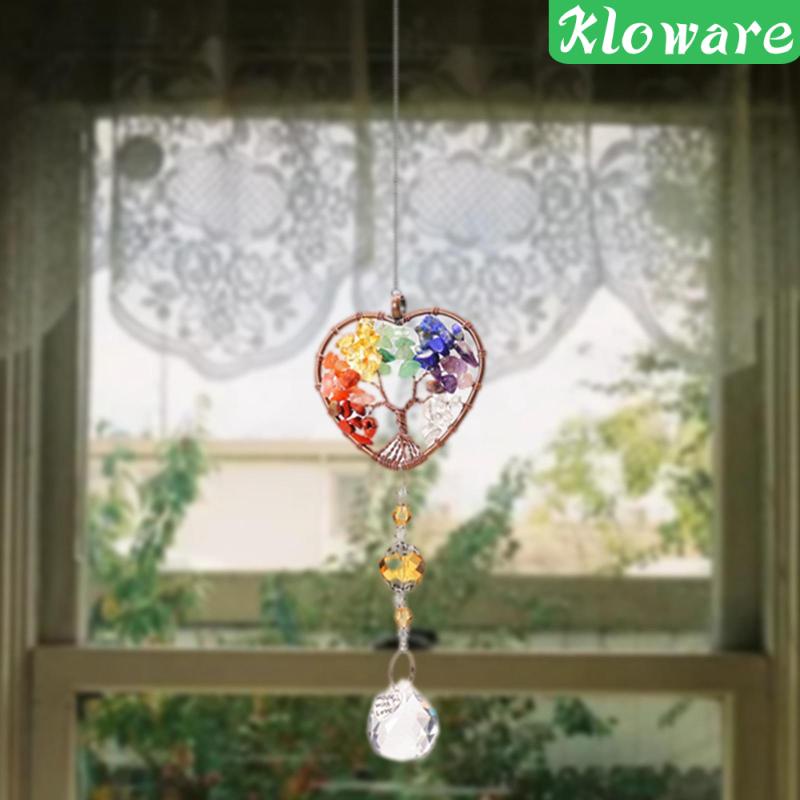 Chuông Gió Pha Lê Treo Cửa Sổ Trang Trí Phong Thủy Sân Vườn