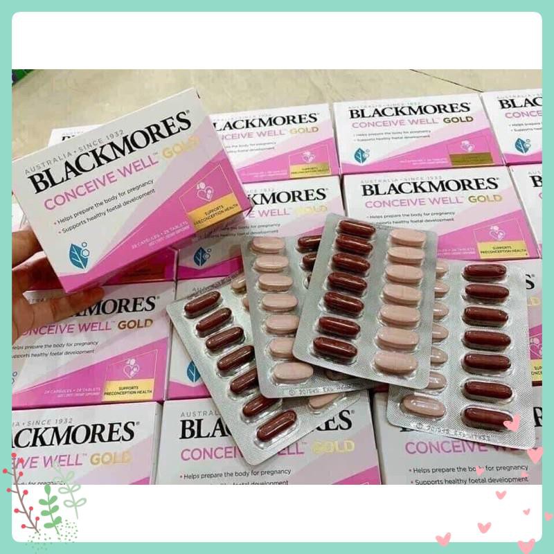Viên uống tăng khả năng thụ thai Blackmores Conceive Well Gold - Úc 56v | Thế Giới Skin Care