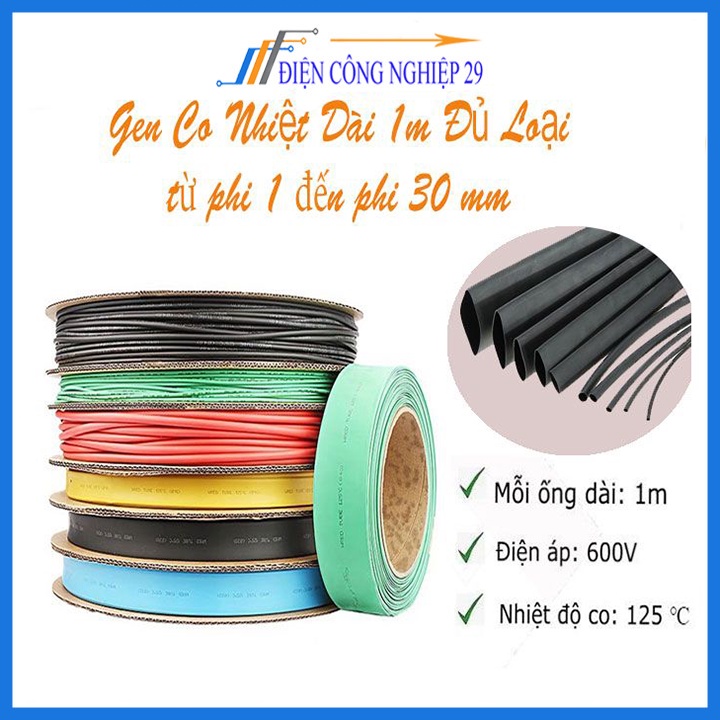 Gen Co Nhiệt Dài 1m Đủ Loại