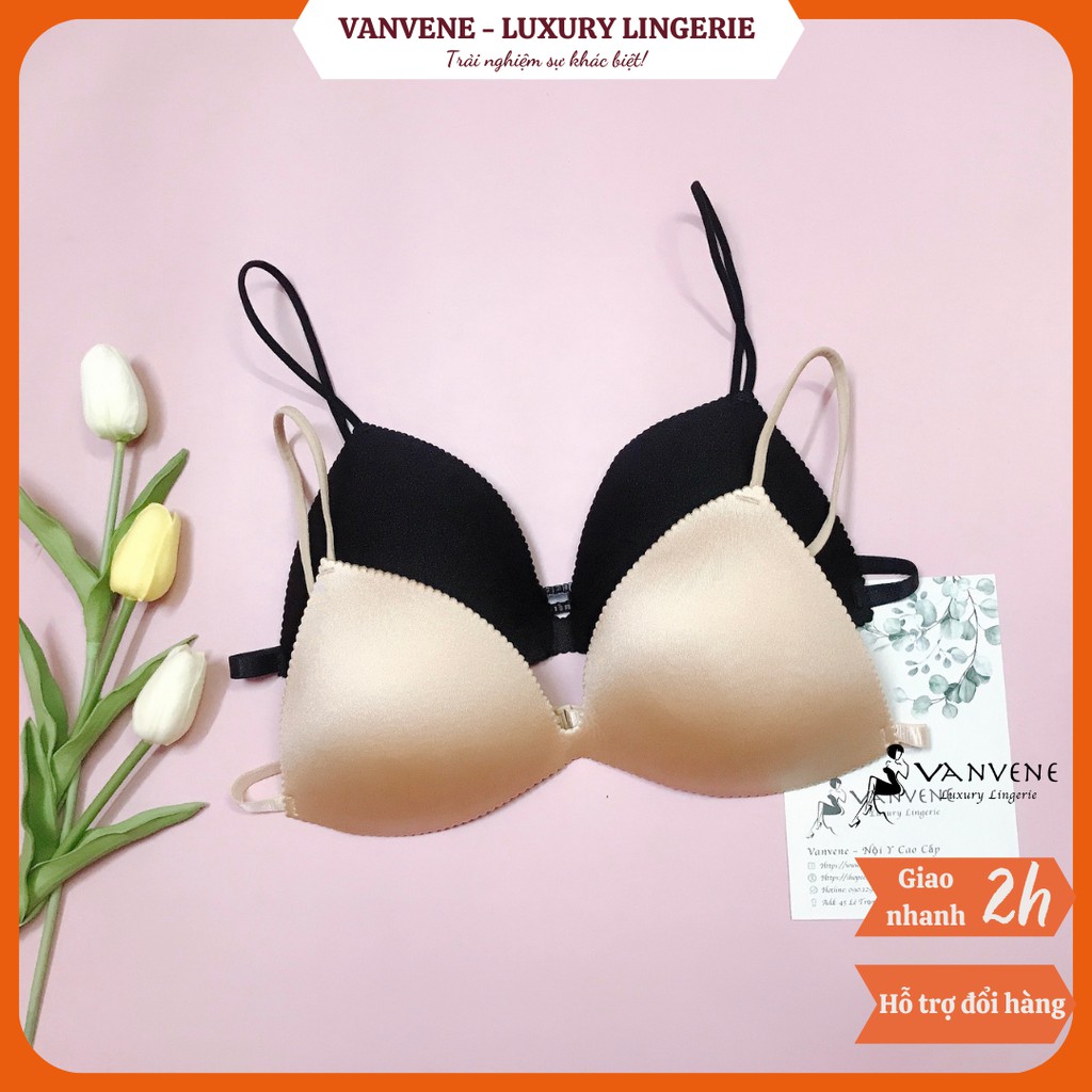 Áo Bra Su Trơn Vanvene Đệm Tim Nâng Ngực Nhẹ Dây Mảnh Sexy Free Size 40-55Kg A818
