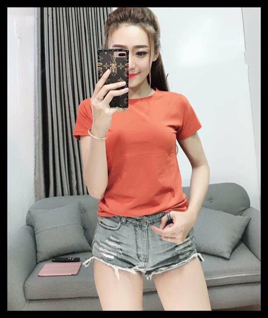 Áo thun thái trơn form vừa 40->60ki