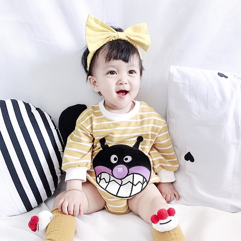 Bộ Bodysuit Dài Tay Thu Đông Cho Bé Trai Bé Gái Sơ Sinh