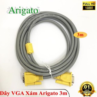 Dây VGA 3m Xám Arigato Đảm Bảo Chất Lượng