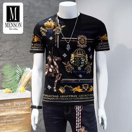 [Hàng Siêu Cấp] Áo Thun Nam, Áo Phông Nam Hàng Hiệu Cao Cấp Đính Đá In Hình 3D, Chất Mát 100% Cotton Chuẩn Form M1124 | BigBuy360 - bigbuy360.vn