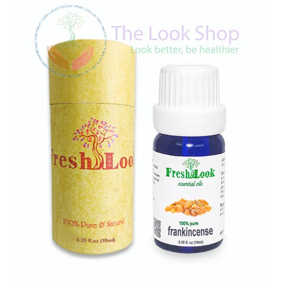 Bộ khuếch tán tinh dầu Hương trầm Frankincense Essential Oil 10ml FreshLook-  Khử mùi ẩm mốc tủ áo, thư giãn, dưỡng da