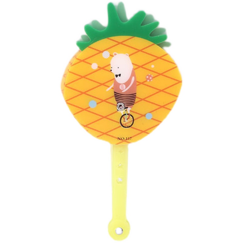 PVN42612 Quạt nhựa cầm tay mini hình tròn loại đẹp nhiều họa tiết trái cây du lịch đi học đi chơi Giá Rẻ