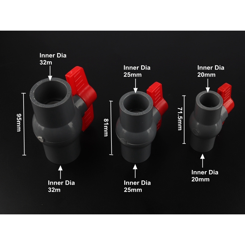 1 Van Nối Ống Nước PVC 1/2"3/4"1" 20/25/32mm