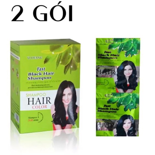 Dầu gội đen tóc olive Thái Lan Ylofang hộp 10 gói - Gội là đen, dầu gội nhuộm đen tóc tại nhà