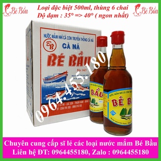 Thùng Nước mắm Bé Bầu chai thủy tinh 500ml| Loại đặc biệt| Ngon nhất