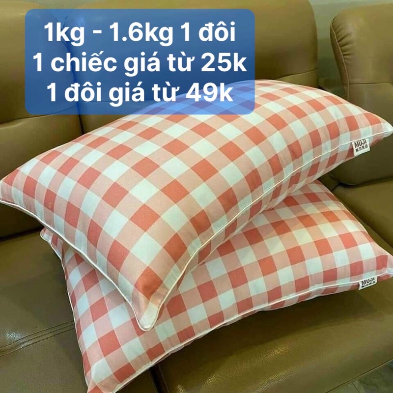 Ruột gối bông tinh khiết MUJI việt nam xuất khẩu 45x65cm có bán lẻ 1 chiếc