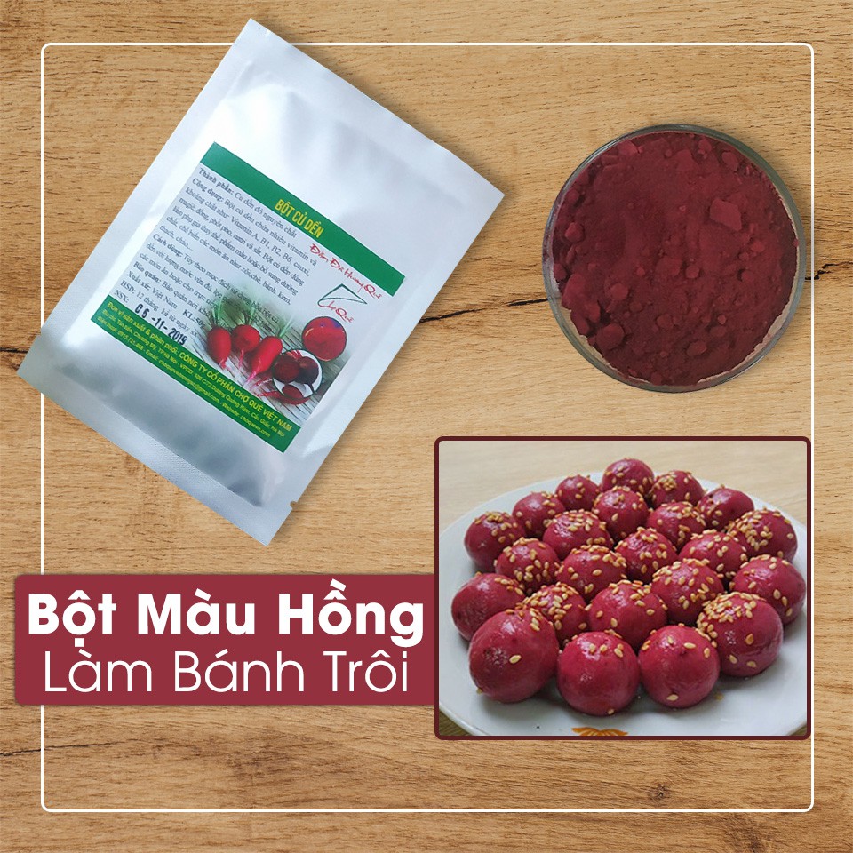 Bột củ Dền Gói 100gr nguyên chất 100% từ củ dền đỏ chuyên dùng tạo màu đỏ thực phẩm bánh kẹo